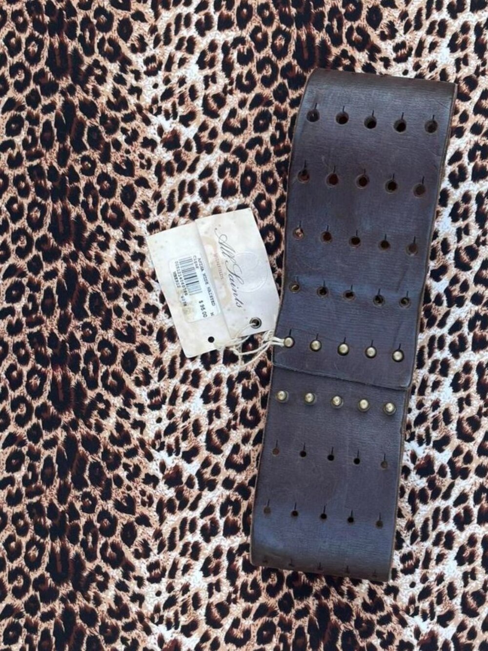 90s deadstock wide waisted leather belt